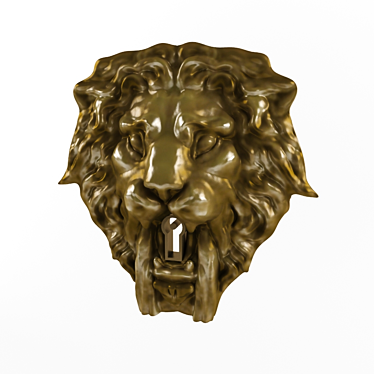 Lion Keyhole Mask - Z-Brush Optimized 3D model image 1 