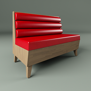 Sandalyeci Modern Wooden Settee 3D model image 1 