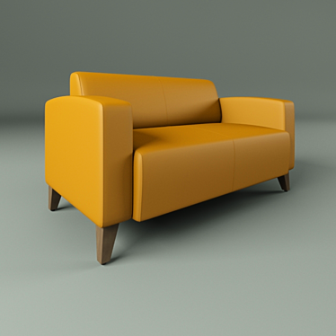 Modern Turkish Leather Upholstered Chair 3D model image 1 