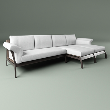 Elegant Eloro Cassina Sofa 3D model image 1 