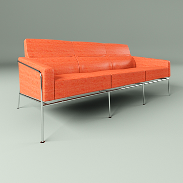 Fritz Hansen 3300: Chic Scandinavian Sofa 3D model image 1 