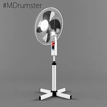 Dual-Purpose Fan: Keep Cool & Stay Comfortable 3D model image 1 