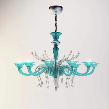 Modern Glass Chandelier 3D model image 1 