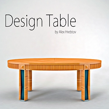 Elegant Dining Table - 210x130x75cm 3D model image 1 