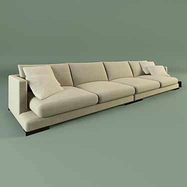 Plush Comfort Lancaster Sofa 3D model image 1 