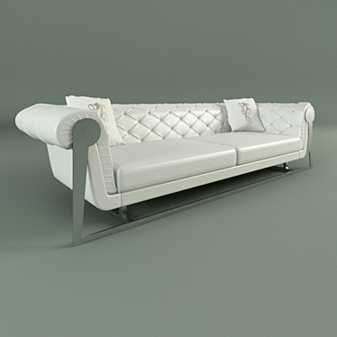 Visionnaire Leather Sofa 3D model image 1 