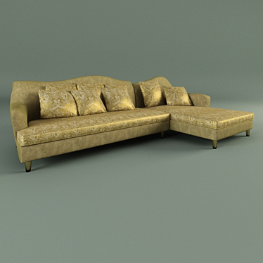 Ginevra Visionnaire Velour Sofa 3D model image 1 