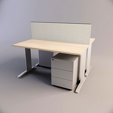 Solo Office Table | Modern Design 3D model image 1 