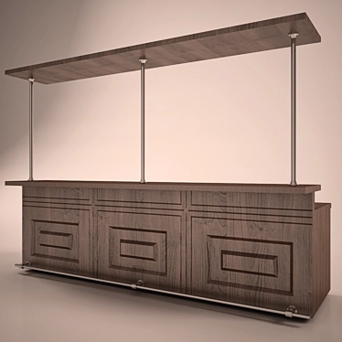 Elegant Bar Counter 3D model image 1 