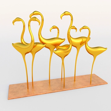 Tropical Flamingo Decor: Elegant and Trendy! 3D model image 1 