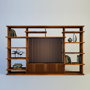 Modular Wall TV Stand 3D model image 1 