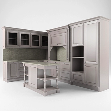 Elegant Italian Kitchen: Cesar Etoile 3D model image 1 