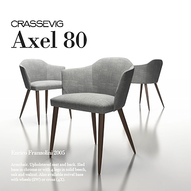 Crassevig Axel Chair: 3DS Max Vray Scene with Maps & Materials 3D model image 1 