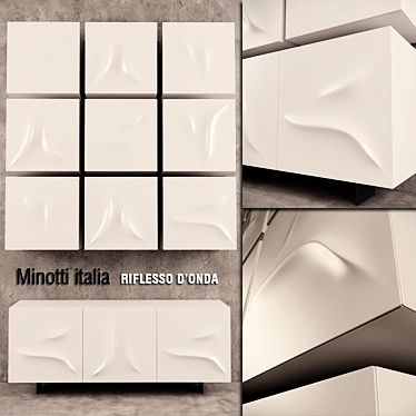 Sculptural Wall Cabinet by Minotti 3D model image 1 