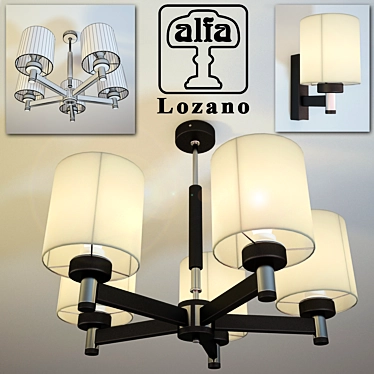 Alfa Lozano Pendant and Wall Sconce Set 3D model image 1 