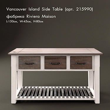 Title: Vancouver Island Side Table - Elegant and Functional 3D model image 1 