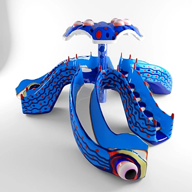 Playful Octopus Waterslide 3D model image 1 