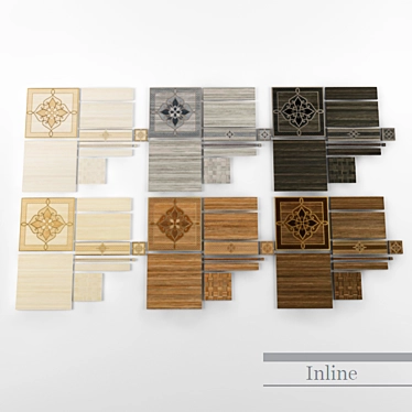 Inline Floor Tiles - 6 Species 3D model image 1 