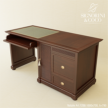 Elegant Signorini & Coco Natalie Office Desk 3D model image 1 