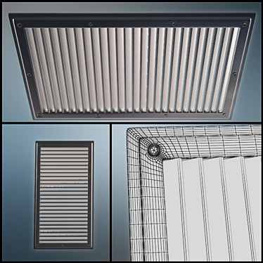 Metal Ventilation Grille 3D model image 1 