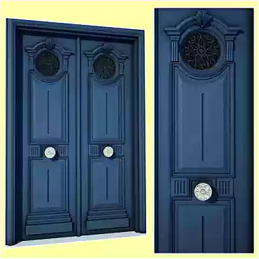 Classic Entry Door- 1400mm x 2300mm 3D model image 1 