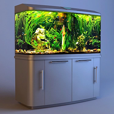 Aquarium Cabinet Set 3D model image 1 
