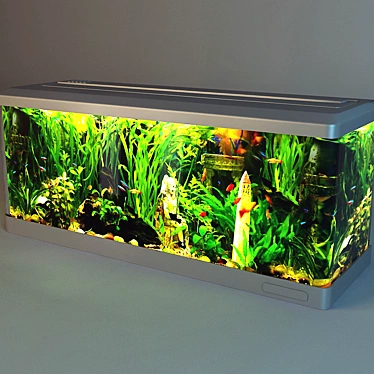 No-Thumb Aquarium: Simplistic Fish Haven 3D model image 1 
