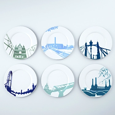 London River Collection Plates 3D model image 1 