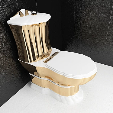 Golden Classic WC with Swarovski Crystal 3D model image 1 