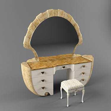 Elegant Boudoir Table 3D model image 1 