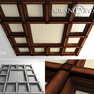 Customizable Ceiling Panel with 600x600 Cell Size 3D model image 1 