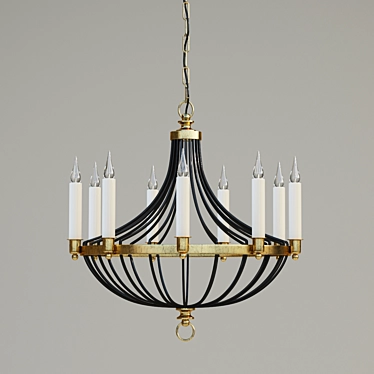 Elegant Gaston Chandelier: Timeless and Modern 3D model image 1 