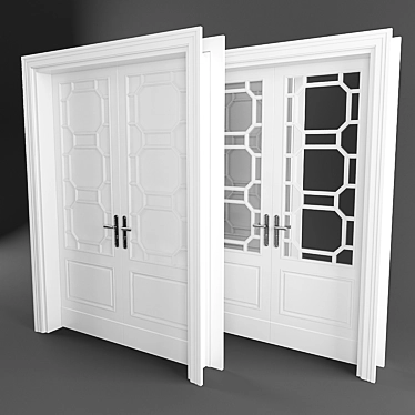 Title: Elegant Glass Panel Door 3D model image 1 