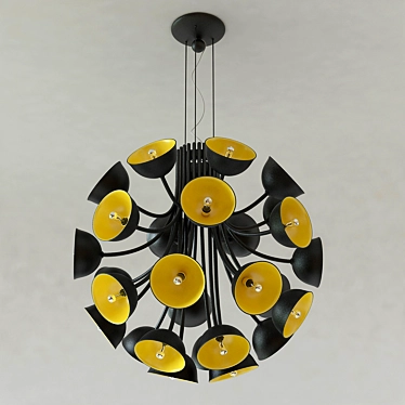 Beehive Glow Pendant Lamp 3D model image 1 