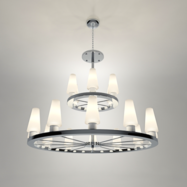 Elegant Atrium Chandelier 3D model image 1 