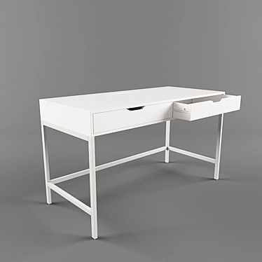 ALEX Writing Desk, White | 131x60x76 cm 3D model image 1 