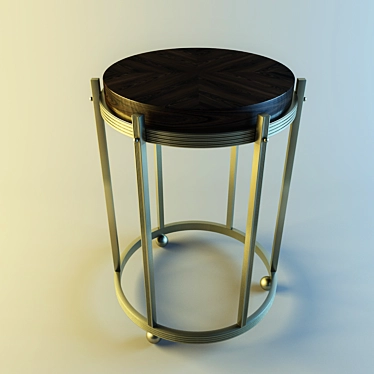 Baker-style Pridivanny Side Table 3D model image 1 