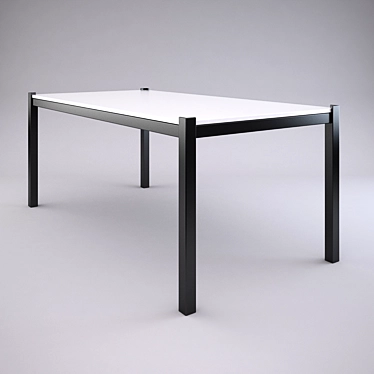 Elegant Monochrome Table 3D model image 1 