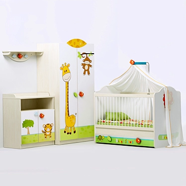 Safari Adventure Nursery Set 3D model image 1 