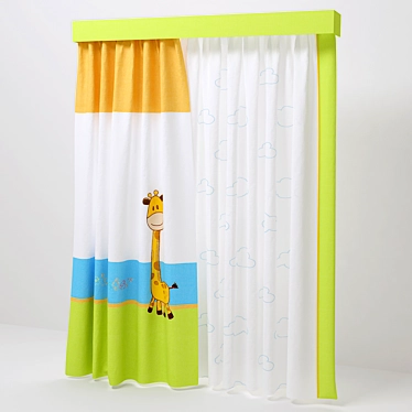 Safari Shade: Jungle-Inspired Furniture Curtain 3D model image 1 