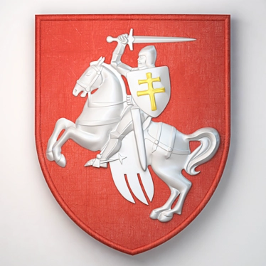 Belarus Coat of Arms 1991-1995 3D model image 1 