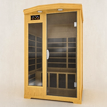 Compact Infrared Sauna with Hemlock Interior 3D model image 1 