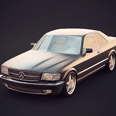 Vintage Mercedes 560SEC: Classic Elegance 3D model image 1 