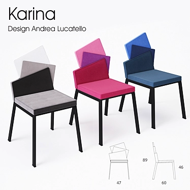 ITALY DREAM's KARINA Chair: Sleek & Stylish 3D model image 1 