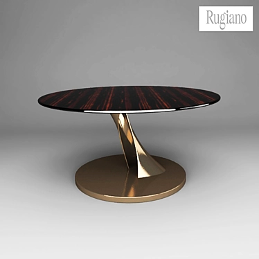 Sleek Rugiano Zoe Dining Table 3D model image 1 