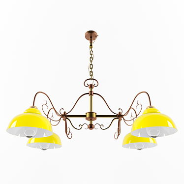 Elegant Ranch Hanging Light 3D model image 1 