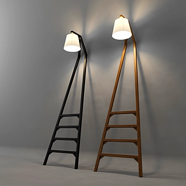 Wooden Staircase Lamp 3D model image 1 