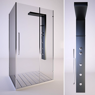 Luxurious Shower Experience: Antonio Lupi 013, Samo Zenith Atelier 01 & Gruppo Treesse Elle easy 160 3D model image 1 