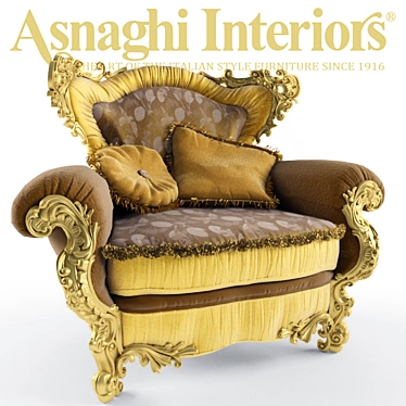 Innovative Asnaghi Chair: Classic Elegance 3D model image 1 