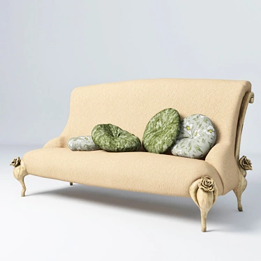 Elegant Art Deco Sofa BITOSSI 3D model image 1 